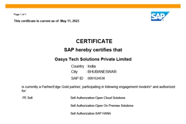 SAP Gold Certified